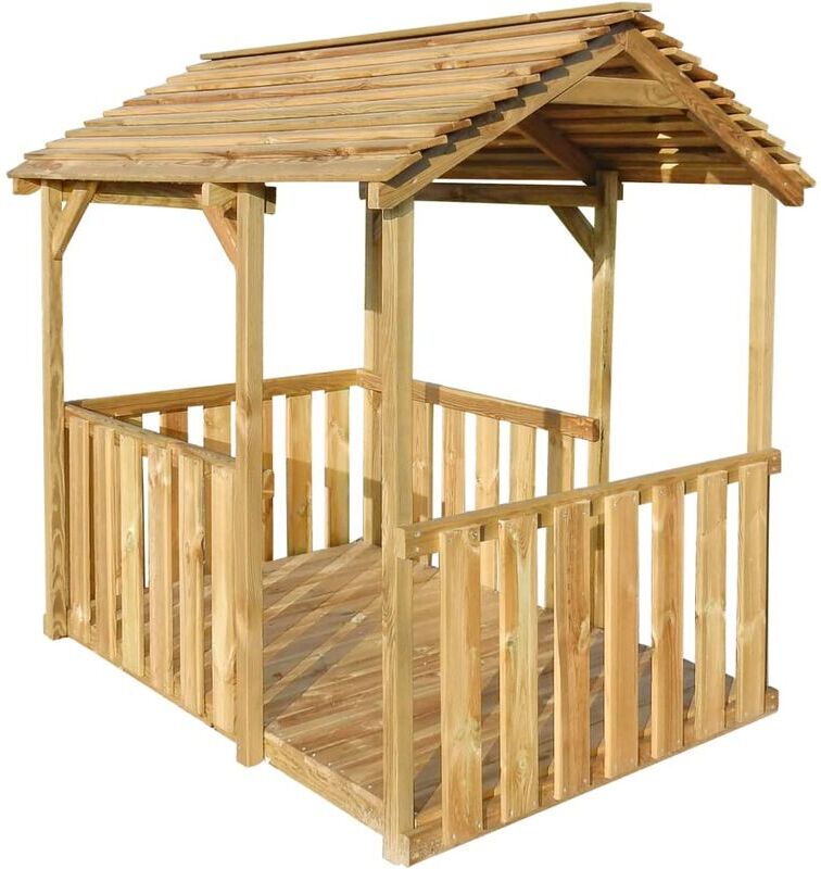 YOUTHUP Casetta per Bambini da Giardino 122,5x160x163cm Legno di Pino - Marrone YOUTHUP Casetta per Bambini da Giardino 122,5x160x163cm Legno di Pino - Marrone