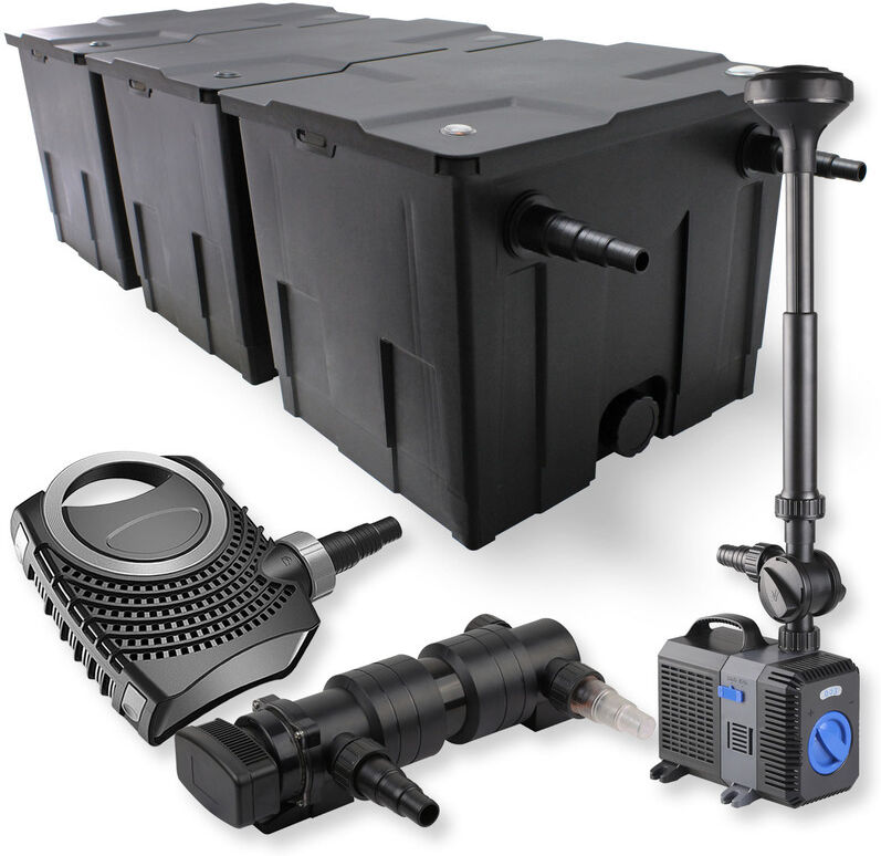 Wiltec - SunSun 3-Camera Set per il filtro 90000l 24W UVC Depuratore