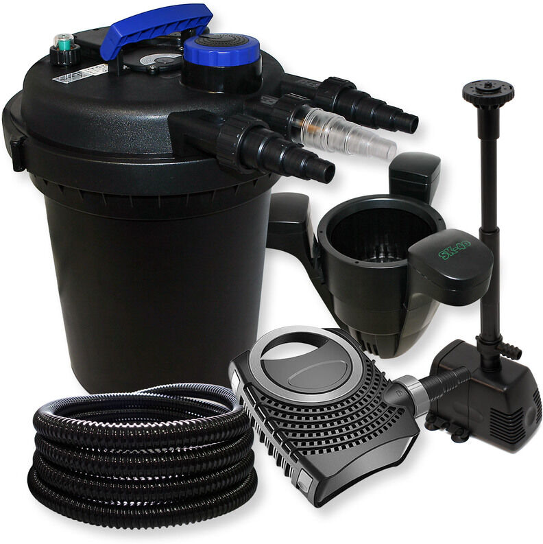 WILTEC Filtro a pressione per stagni 6000l 11W UVC NEO8000 70W Pompa 25m Tubo WILTEC Filtro a pressione per stagni 6000l 11W UVC NEO8000 70W Pompa 25m Tubo