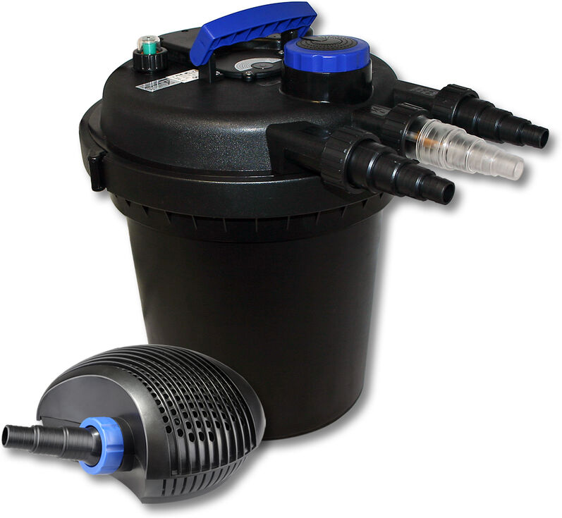 Wiltec - Filtro a pressione per stagni 10000l 11W UVC Depuratore 20W Wiltec - Filtro a pressione per stagni 10000l 11W UVC Depuratore 20W