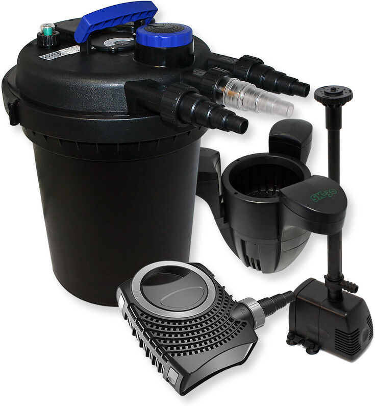 Wiltec - Set: Filtro a pressione 10000l 11W UVC Depuratore per stagni Wiltec - Set: Filtro a pressione 10000l 11W UVC Depuratore per stagni