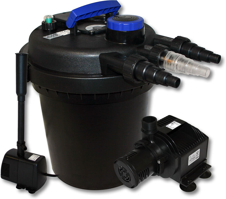 WILTEC Set filtro bio per stagni 60000l SuperEco 80W Pompa 24W UVC Depuratore WILTEC Set filtro bio per stagni 60000l SuperEco 80W Pompa 24W UVC Depuratore