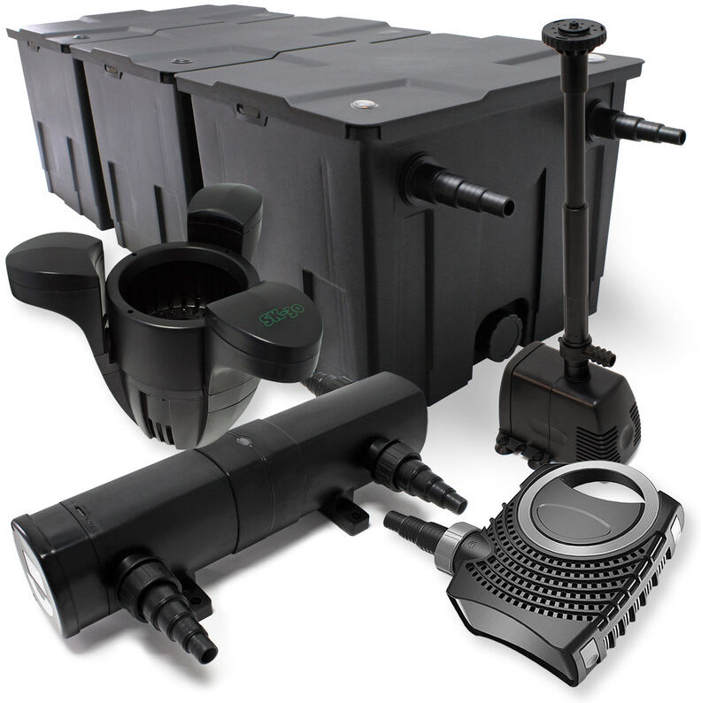 Wiltec - Set filtro bio per stagni 12000l SunSun 24W UVC Depuratore Wiltec - Set filtro bio per stagni 12000l SunSun 24W UVC Depuratore