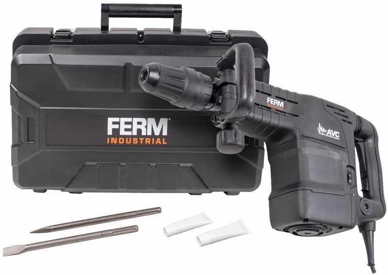 FERM Martello demolitore 1500W - 12 posizioni. Include 2 scalpelli FERM Martello demolitore 1500W - 12 posizioni. Include 2 scalpelli