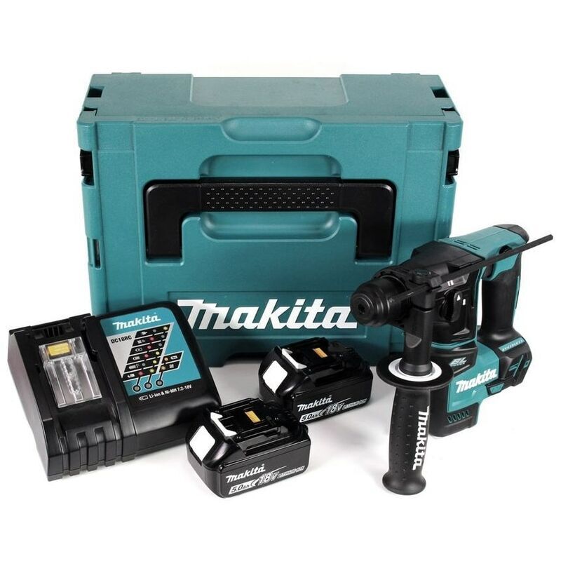 MAKITA DHR171RTJ tassellatore SDS-PLUS LXT Brushless 18V 5 Ah con MAKITA DHR171RTJ tassellatore SDS-PLUS LXT Brushless 18V 5 Ah con