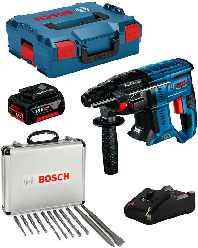Bosch Martello Perforatore BOSCH GBH 18V-21 (1 x 5,0 Ah + GAL18V-40 + L-Boxx Bosch Martello Perforatore BOSCH GBH 18V-21 (1 x 5,0 Ah + GAL18V-40 + L-Boxx