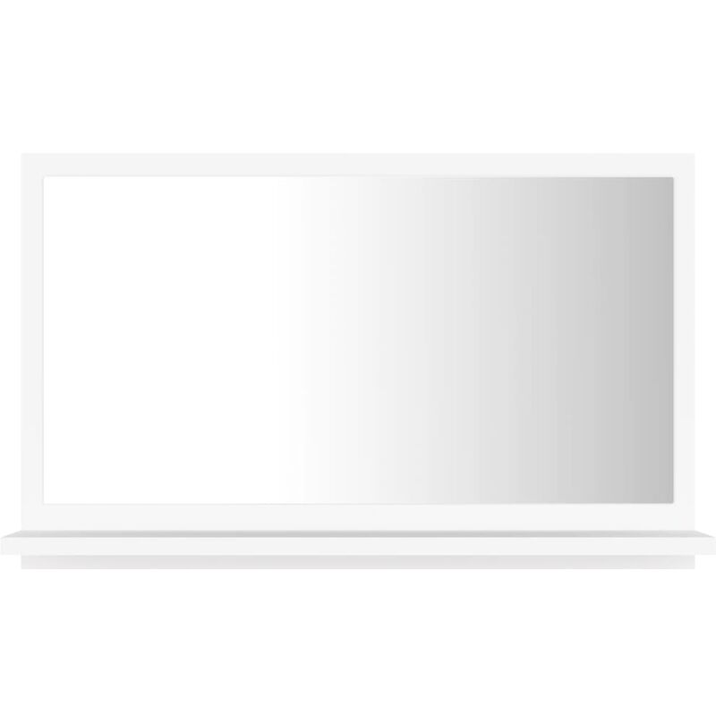 VIDAXL Specchio da Bagno Bianco 60x10,5x37 cm in Truciolato - Bianco - Vidaxl