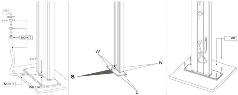 ARKEMA Doccia In Out e Lavapiedi Jolly S Sabbia cm 15x16,5x229 CV-A625/9001 ARKEMA Doccia In Out e Lavapiedi Jolly S Sabbia cm 15x16,5x229 CV-A625/9001