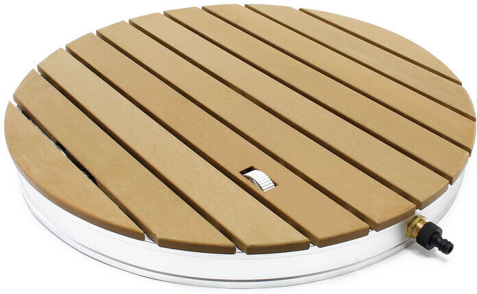 WILTEC Doccia per piscina e giardino -al contrario- di teck, 22 getti per WILTEC Doccia per piscina e giardino -al contrario- di teck, 22 getti per