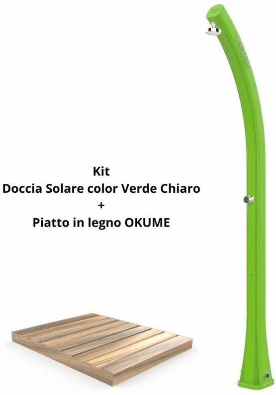 ARKEMA DESIGN - PRODOTTO MADE IN ITALY Kit doccia Verde chiaro con piatto legno cm 19x17x215 ARKEMA DESIGN ARKEMA DESIGN - PRODOTTO MADE IN ITALY Kit doccia Verde chiaro con piatto legno cm 19x17x215 ARKEMA DESIGN
