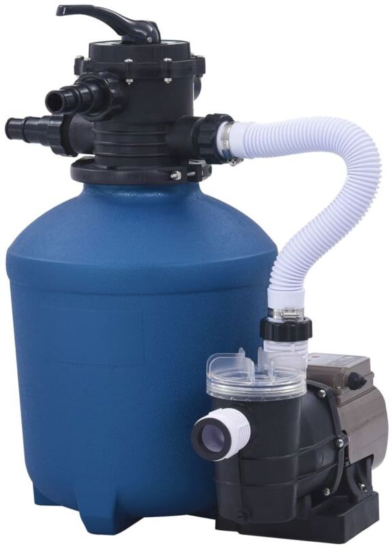 VIDAXL Pompa con Filtro a Sabbia con Timer 530 W 10980 L/h - Blu - Vidaxl VIDAXL Pompa con Filtro a Sabbia con Timer 530 W 10980 L/h - Blu - Vidaxl