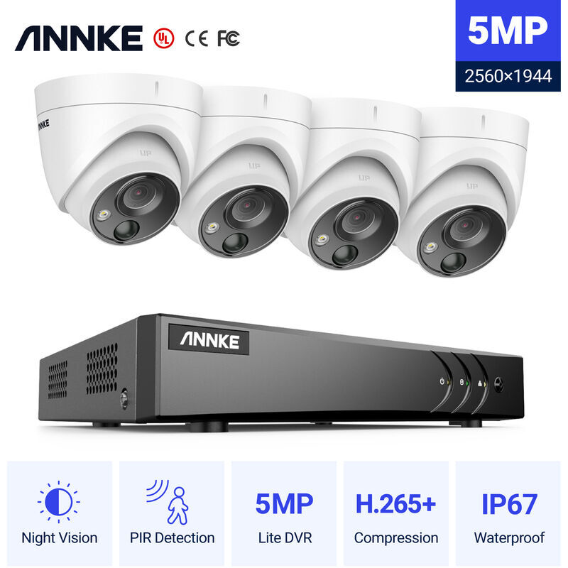 ANNKE Sistema di telecamere di sicurezza IP WiFi 8CH con 8 telecamere