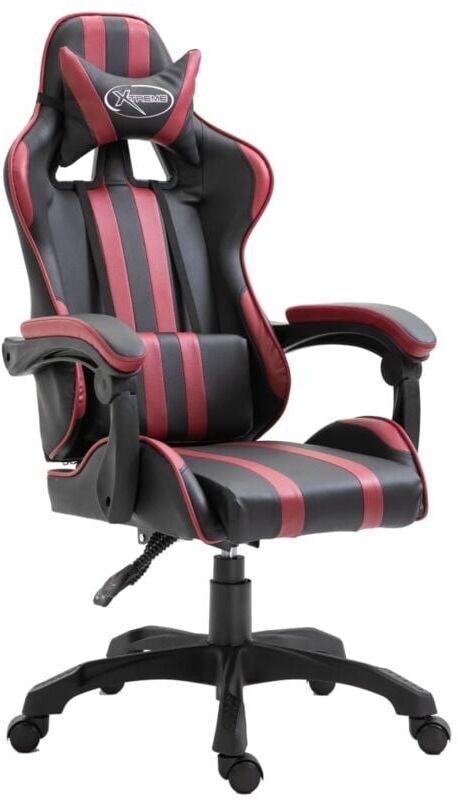 VIDAXL Sedia da Gaming in Similpelle Rosso Vino - Rosso - Vidaxl VIDAXL Sedia da Gaming in Similpelle Rosso Vino - Rosso - Vidaxl