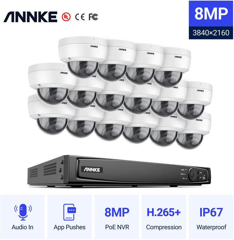 ANNKE H800 16CH 8MP 4K Ultra HD PoE ONVIF NVR Sistema di telecamere di ANNKE H800 16CH 8MP 4K Ultra HD PoE ONVIF NVR Sistema di telecamere di