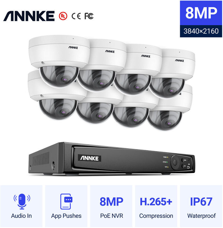 ANNKE H800 8CH 8MP 4K Ultra HD PoE ONVIF NVR Sistema di telecamere di