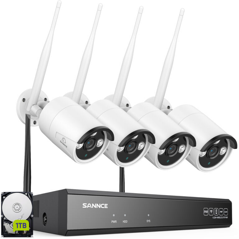SANNCE Kit di videosorveglianza SANNCE Sistema di telecamere di sicurezza IP SANNCE Kit di videosorveglianza SANNCE Sistema di telecamere di sicurezza IP