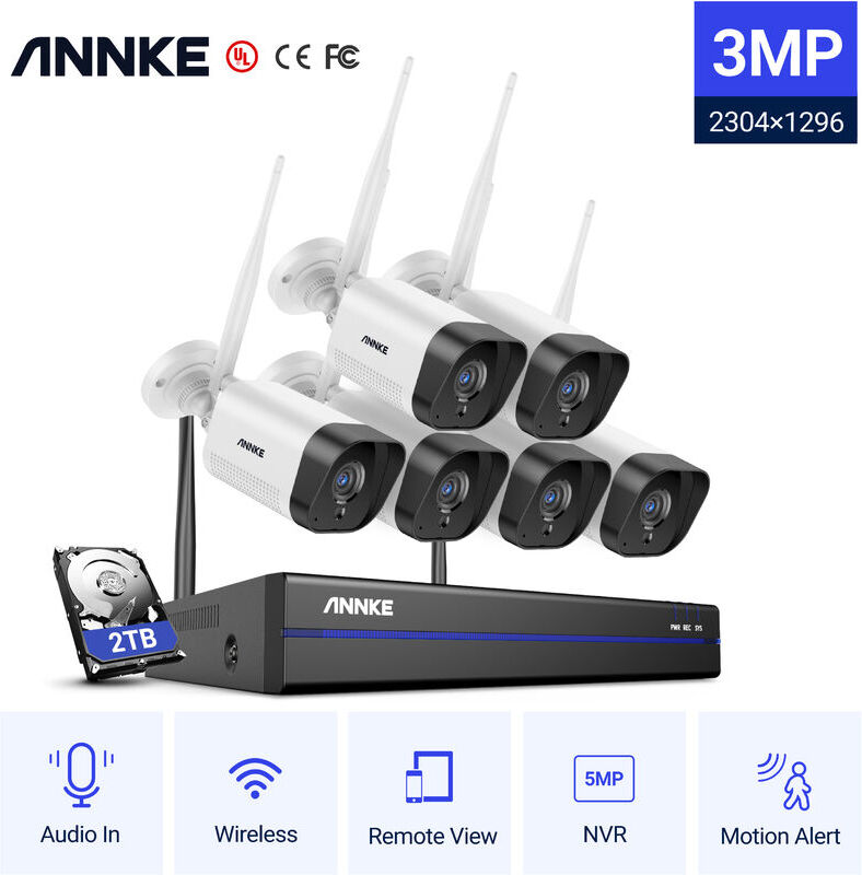 ANNKE Kit di videosorveglianza ANNKE Sistema di telecamere di sicurezza IP