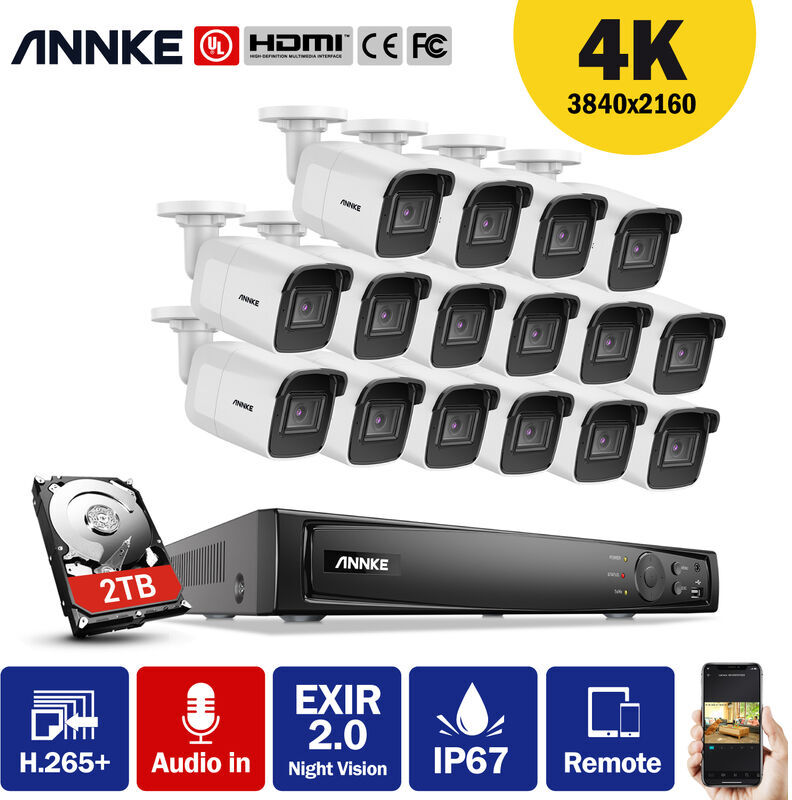 ANNKE Kit di videosorveglianza ANNKE Sistema di telecamere di sicurezza NVR ANNKE Kit di videosorveglianza ANNKE Sistema di telecamere di sicurezza NVR
