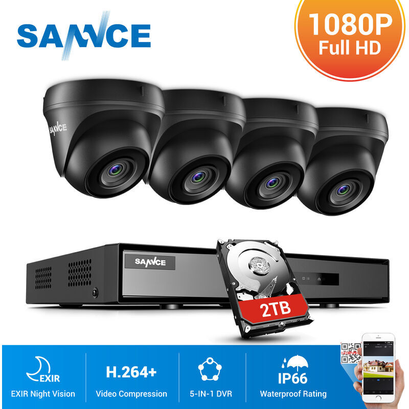 SANNCE Registratore DVR CCTV 5-in-1 con sistema di telecamere di SANNCE Registratore DVR CCTV 5-in-1 con sistema di telecamere di