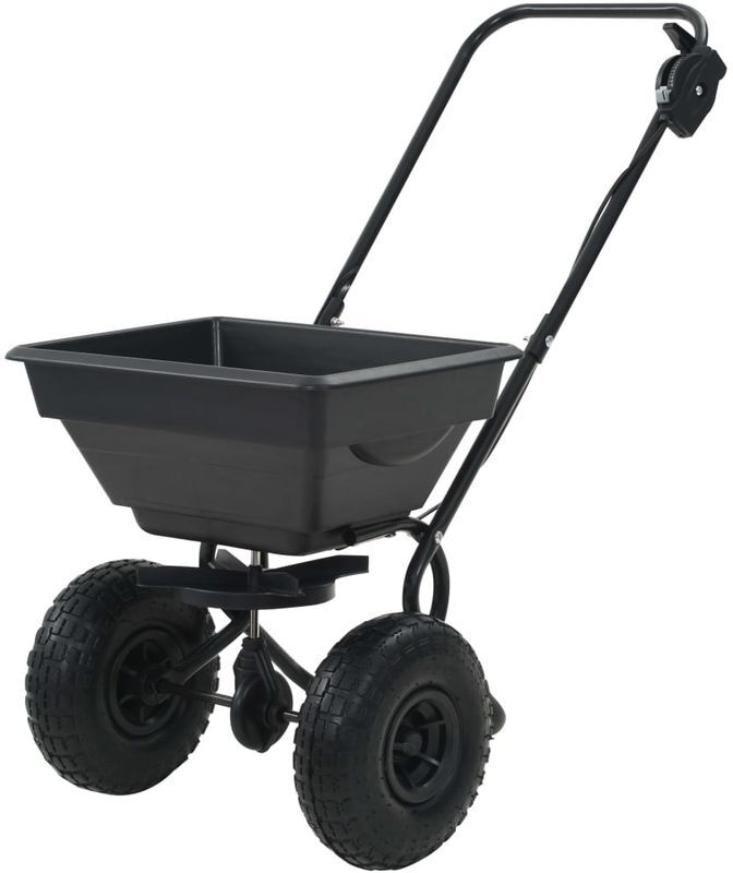 ASUPERMALL Spargisale a Spinta in PVC e Acciaio 92x46x70 cm 15 L ASUPERMALL Spargisale a Spinta in PVC e Acciaio 92x46x70 cm 15 L