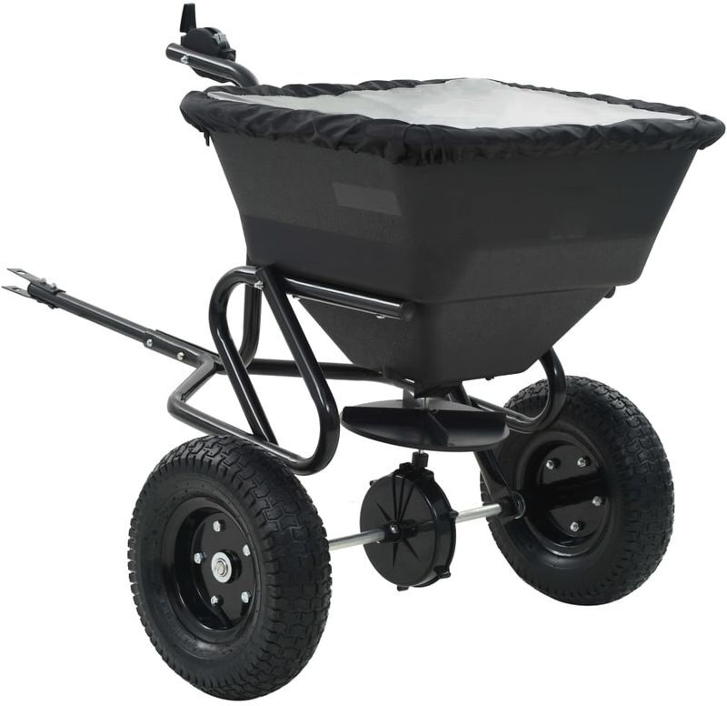 Asupermall - Spargisale Trainabile in PVC e Acciaio 125x74x79 cm 45 L Asupermall - Spargisale Trainabile in PVC e Acciaio 125x74x79 cm 45 L