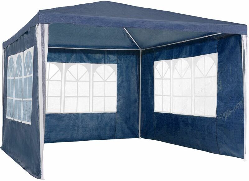 TECTAKE gazebo 3x3m con 3 parti laterali - blu TECTAKE gazebo 3x3m con 3 parti laterali - blu