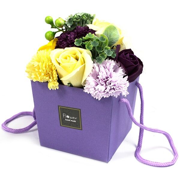 crazy animal distribution bouquet di sapone - fiori viola