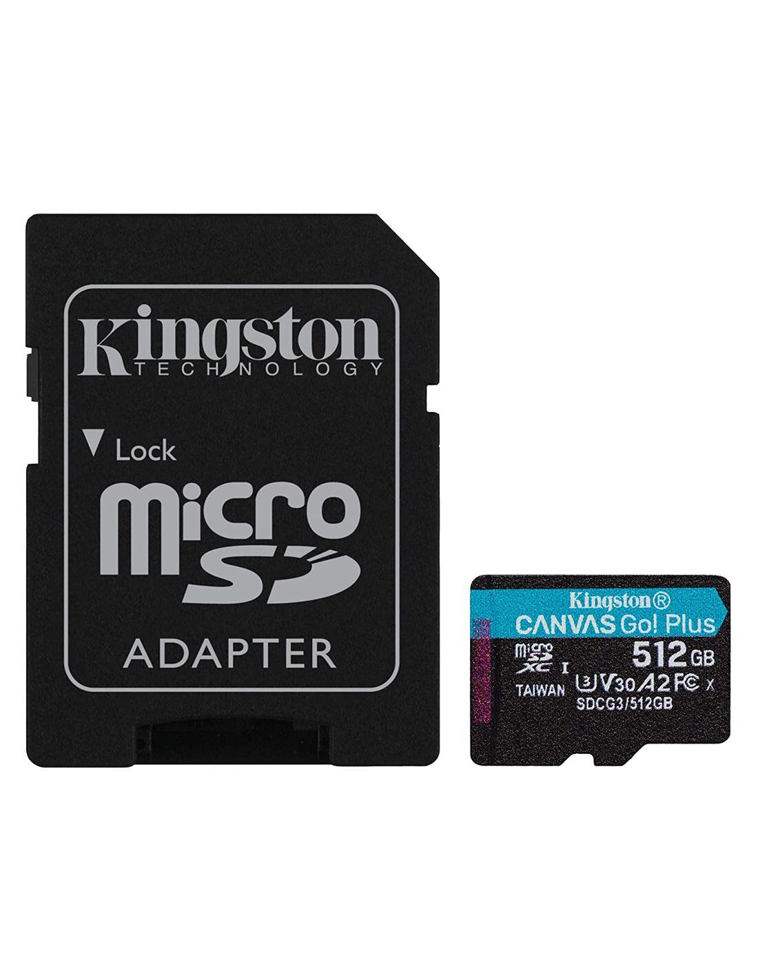 kingston memoria micro sdxc 512gb kingston canvas go! plus uhs-i classe 10 con adattatore