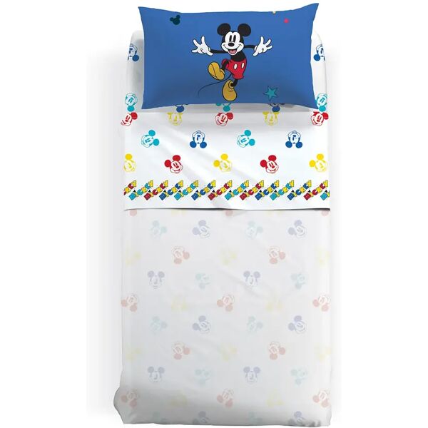 disney lenzuola mickey retro singolo   in cotone caleffi