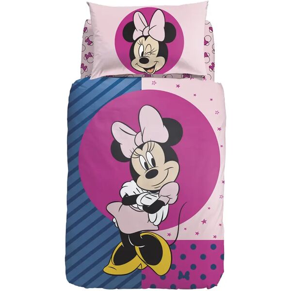 cartoons copripiumino singolo minnie smile   in cotone caleffi