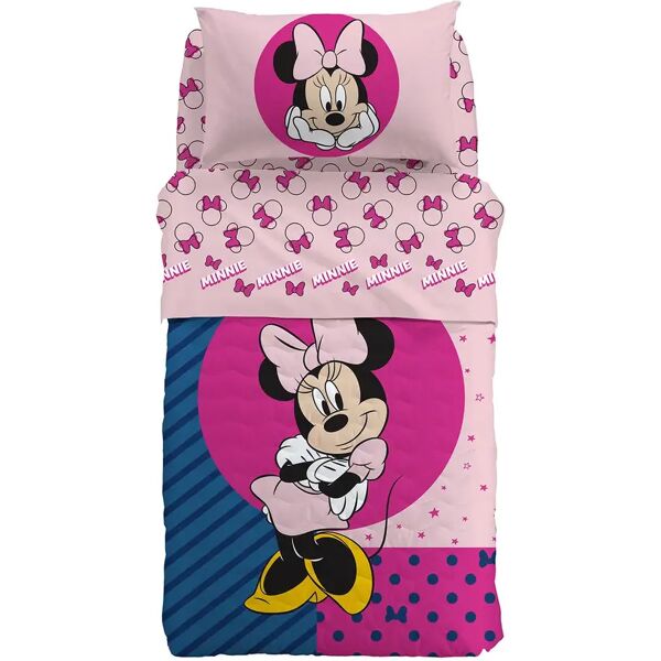 cartoons copriletto primaverile singolo minnie smile   in cotone caleffi