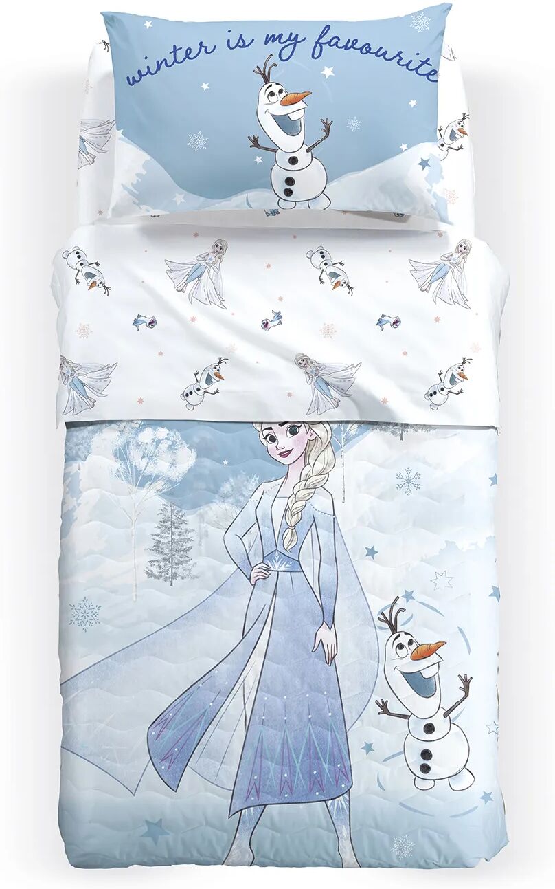 Disney Copriletto Primaverile Singolo Frozen Winter   in Cotone Caleffi