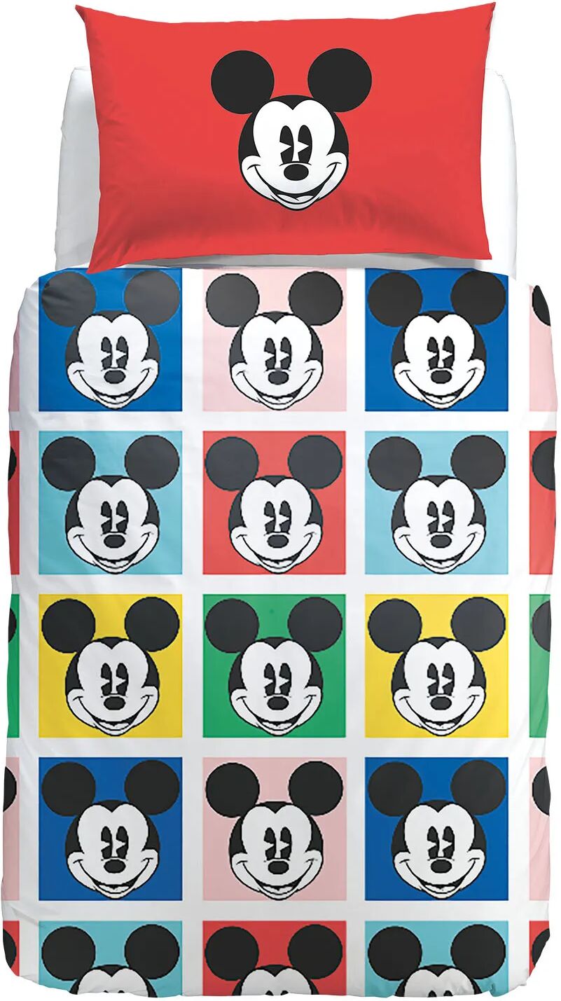 Cartoons Parure Copripiumone Singolo Mickey Colors   in Cotone Caleffi