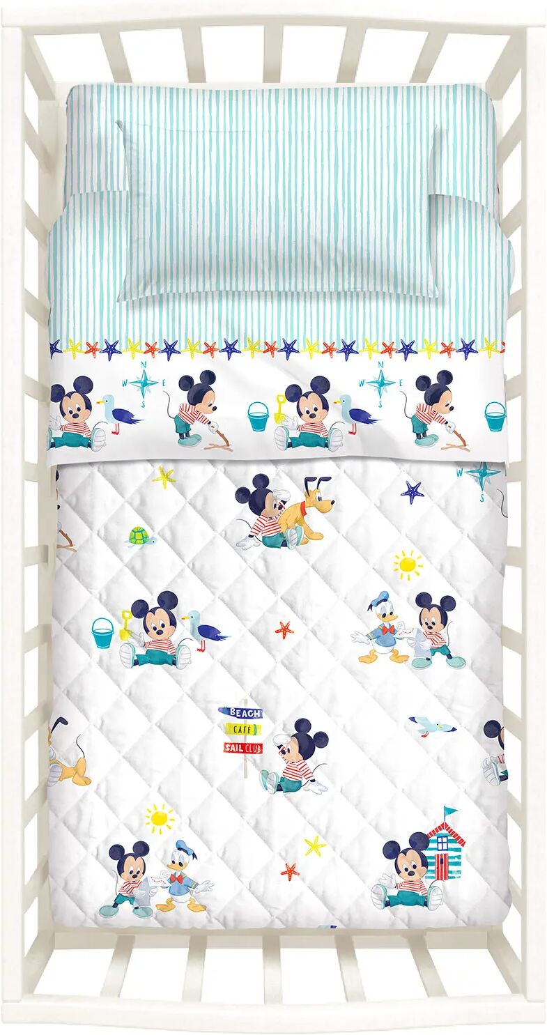 Disney Copriletto con Paracolpi Primaverile Baby Mickey Caleffi