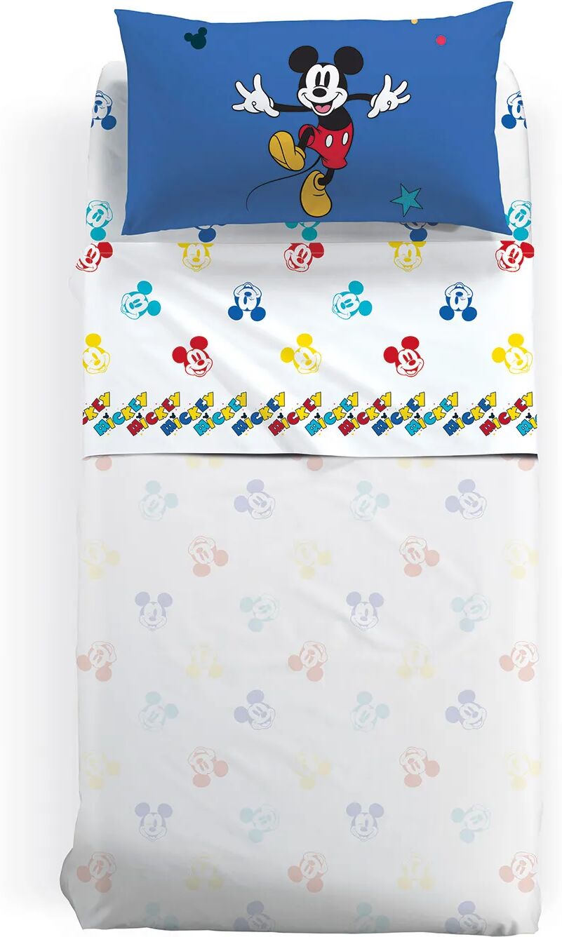 Disney Lenzuola Mickey Retro Singolo   in Cotone Caleffi