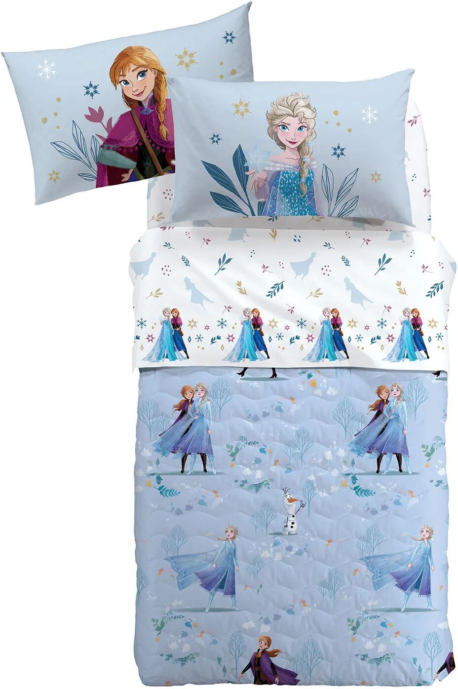 Cartoons Copriletto Primaverile Singolo Frozen Elsa&Anna   in Cotone Caleffi