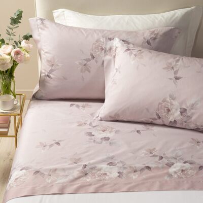 Completo Lenzuola in Raso di cotone Rosa Alba Matrimoniale Dreaming Floreale Cipria Caleffi Completo Lenzuola in Raso di cotone Rosa Alba Matrimoniale Dreaming Floreale Cipria Caleffi