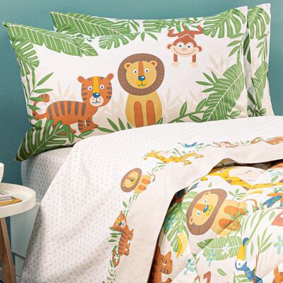 Completo Lenzuola in Cotone Tropical Singolo Caleffi Kids Geometrico Naturale Caleffi Completo Lenzuola in Cotone Tropical Singolo Caleffi Kids Geometrico Naturale Caleffi