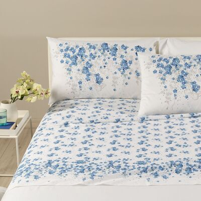 Completo Lenzuola in Cotone Myosotis Singolo Caleffi Aria di luna Bluette Caleffi Completo Lenzuola in Cotone Myosotis Singolo Caleffi Aria di luna Bluette Caleffi