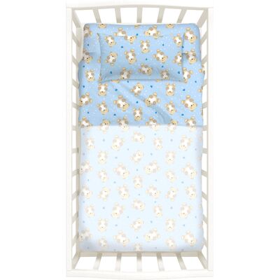 Completo Lenzuola in Cotone Orsacchiotti Baby Caleffi Kids Ragazzo Azzurro Caleffi Completo Lenzuola in Cotone Orsacchiotti Baby Caleffi Kids Ragazzo Azzurro Caleffi
