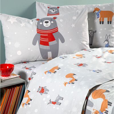 Completo Lenzuola in Cotone Teddy Singolo Caleffi Kids Ragazzo Grigio Caleffi Completo Lenzuola in Cotone Teddy Singolo Caleffi Kids Ragazzo Grigio Caleffi