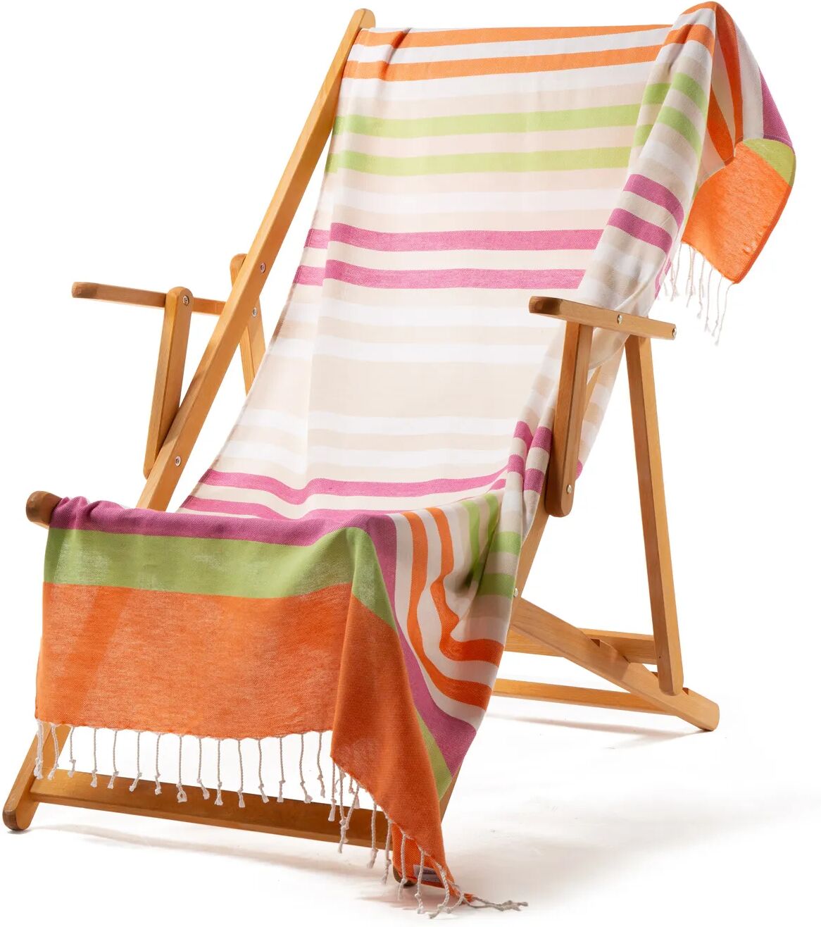 Caleffi Telo mare in Cotone Arancio Rainbow Fouta