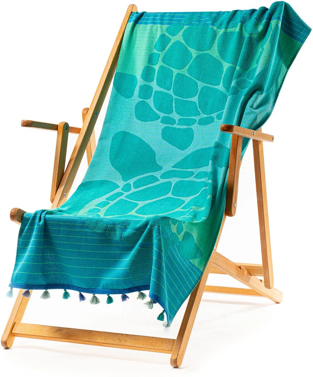 Caleffi Telo da mare in Cotone Turquoise