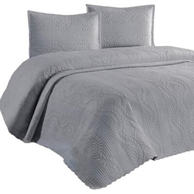 altri brand Copriletto matrimoniale con federe grigio lavorato Sena altri brand Copriletto matrimoniale con federe grigio lavorato Sena