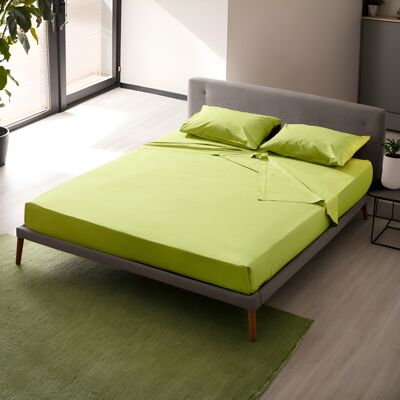 KASANOVA Lenzuolo piano matrimoniale verde cotone percalle KASANOVA Lenzuolo piano matrimoniale verde cotone percalle