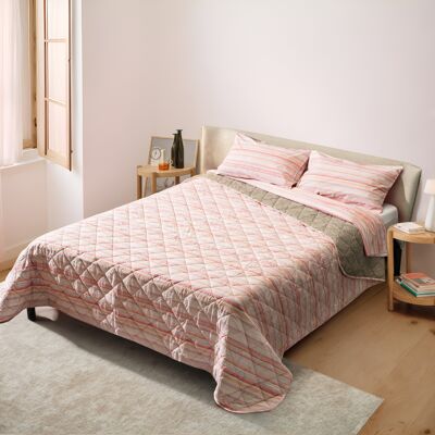 Kasanova Trapuntino - rosa righe cotone percalle - quilt Kasanova Trapuntino - rosa righe cotone percalle - quilt
