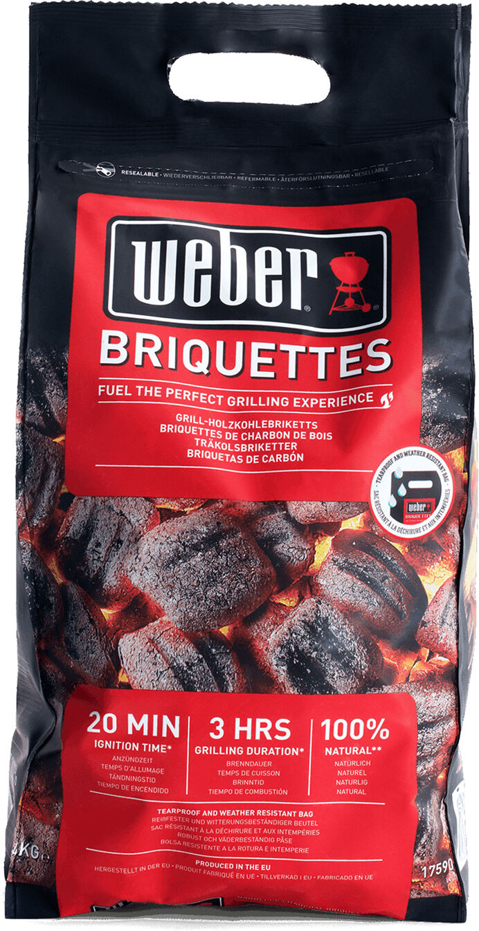 Weber Confezione 4 kg bricchetti di carbone per barbecue