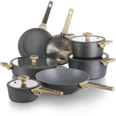 KASANOVA - Corredo 2.0 - Grigio - Set di pentole 11 pezzi KASANOVA - Corredo 2.0 - Grigio - Set di pentole 11 pezzi