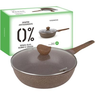 Padella Kasanova 30 cm antiaderente con coperchio - Pentole Padella Kasanova 30 cm antiaderente con coperchio - Pentole