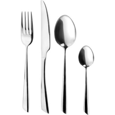 Set posate Kasanova Delta - 24 pezzi per 6 persone - Acciaio inox Set posate Kasanova Delta - 24 pezzi per 6 persone - Acciaio inox